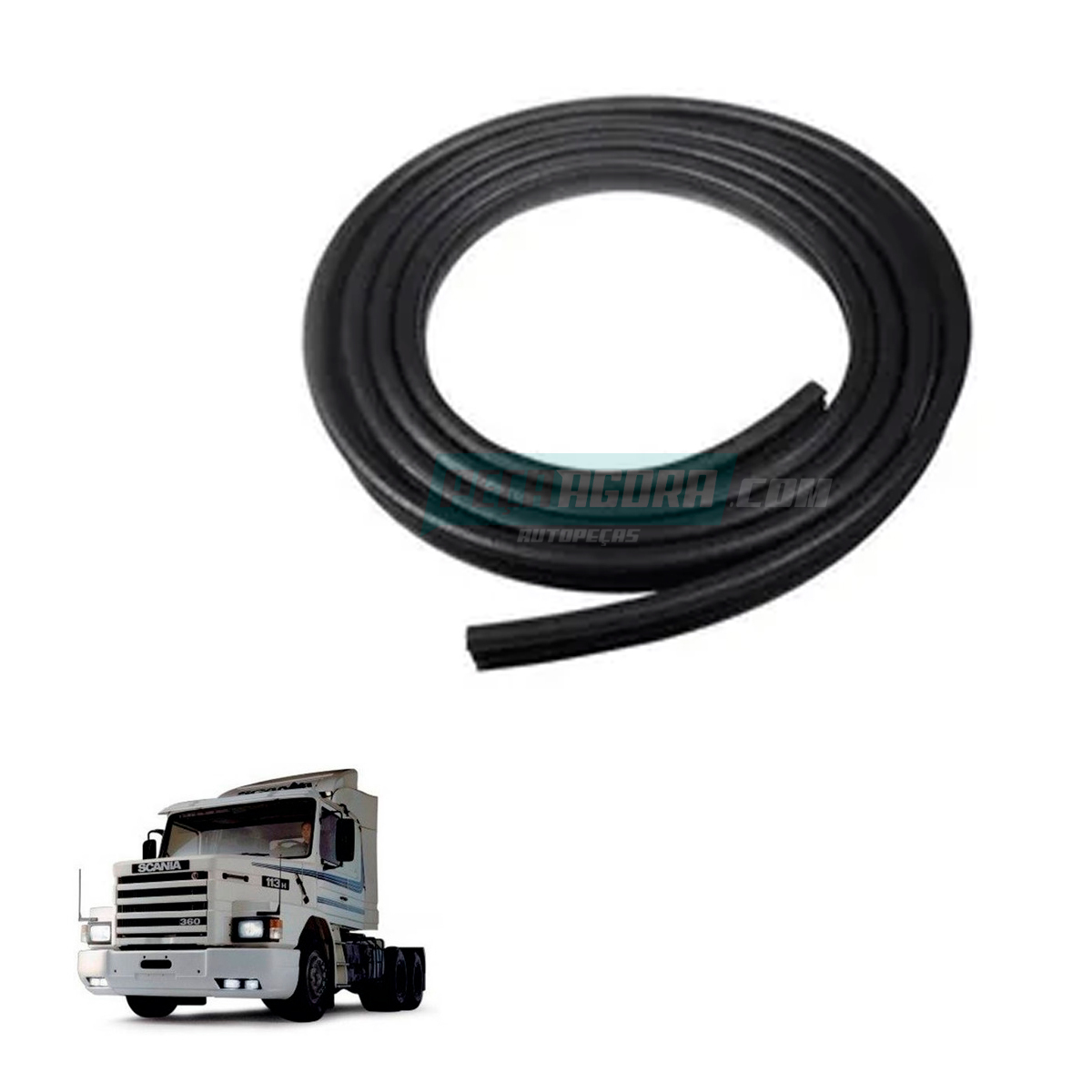 BORRACHA EXTERNA PORTA 4,6 METROS SCANIA T112 R142 T113 R143 P93 R113 (336590)