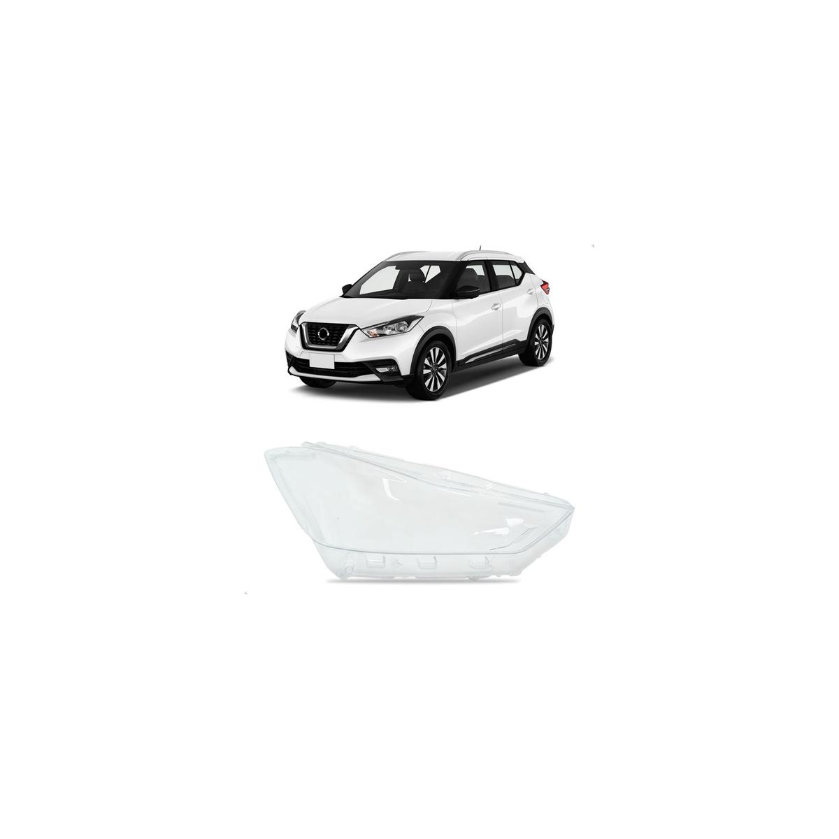 LENTE FAROL ESQUERDO KICKS 2017 A 2021 (RF33199)