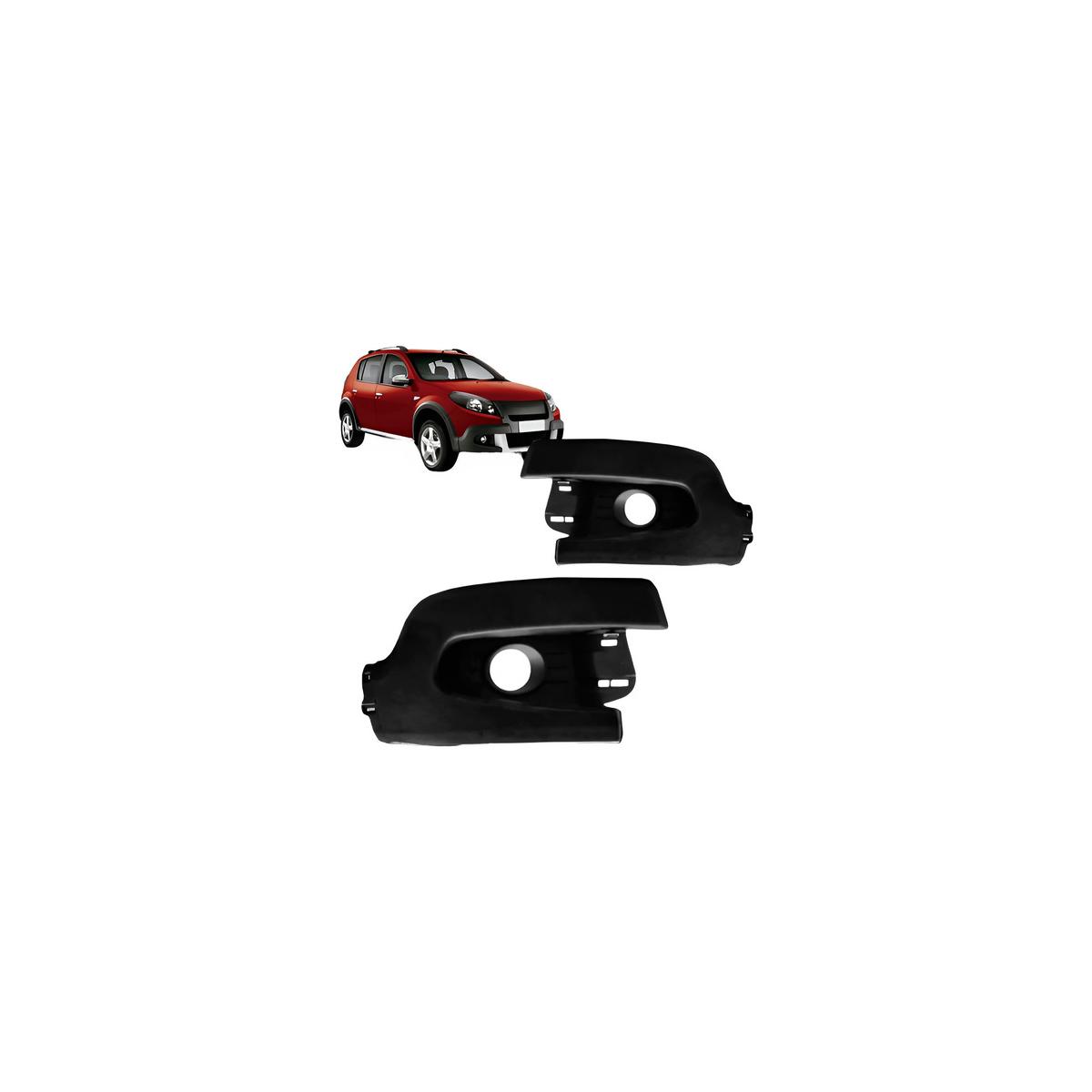 MOLDURA FAROL DE MILHA DIREITO SANDERO STEPWAY 2012 A 2014 (RF24880)
