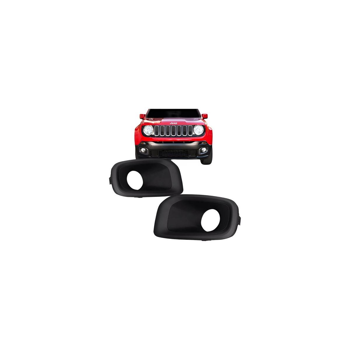 MOLDURA FAROL DE MILHA ESQUERDO RENEGADE LONGITUDE 2015 A 2018 (RF25265)