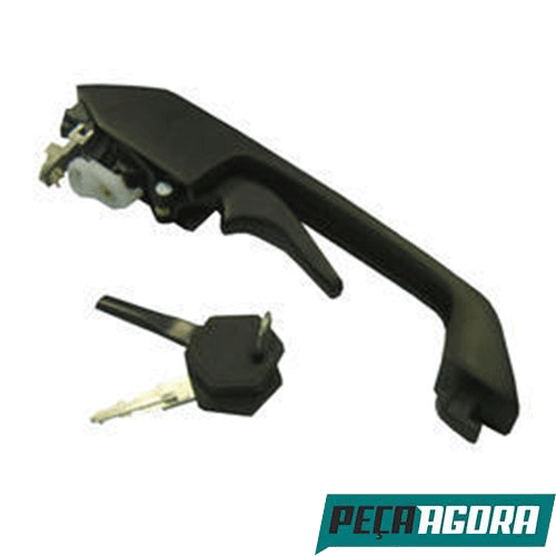 MACANETA EXTERNA PORTA COM CHAVE DIREITA PRETA PARA SCANIA (296210A)