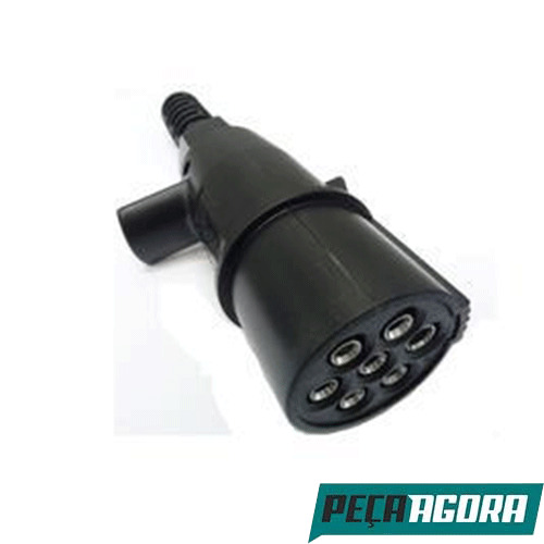 TOMADA 7 PINOS MACHO SEM TAMPINHA MERCEDES BENZ OM 352 OM366 (45037)