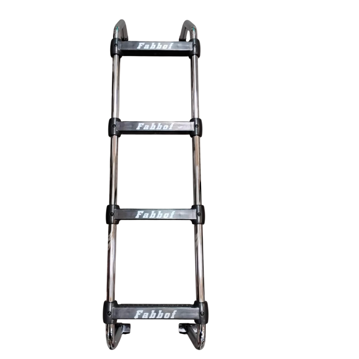 ESCADA CROMADA TRASEIRO CABINE MB AXOR ATEGO CABINE SEMI LEITO BOLHA 4DG 1420MM 