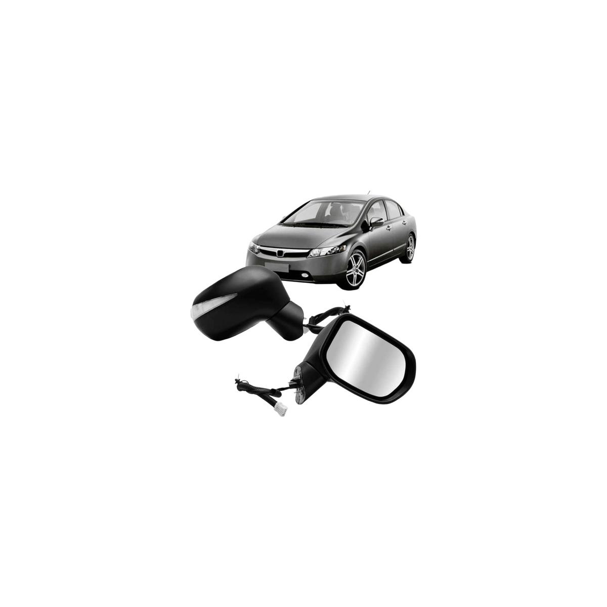 ESPELHO RETROVISOR ESQUERDO CIVIC 2007 A 2011 (RF16915)
