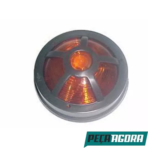 LANTERNA LATERAL COM SOQUETE ARO PRETO AMARELA (45217)