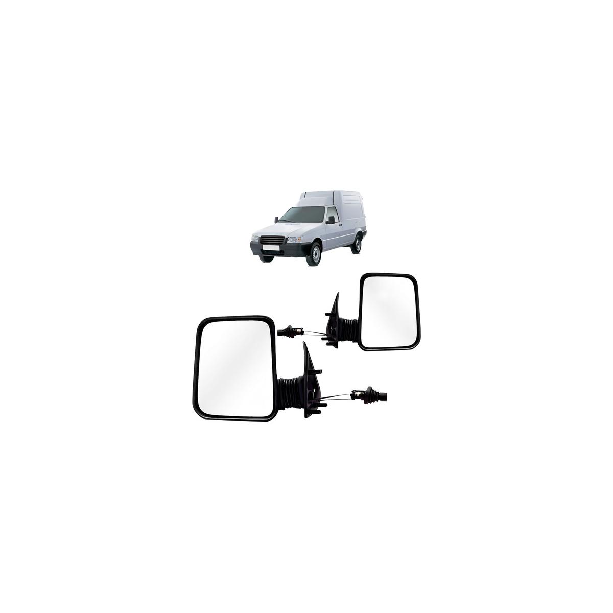 ESPELHO RETROVISOR DIREITO FIORINO 1997 A 2010 (RFRX402)