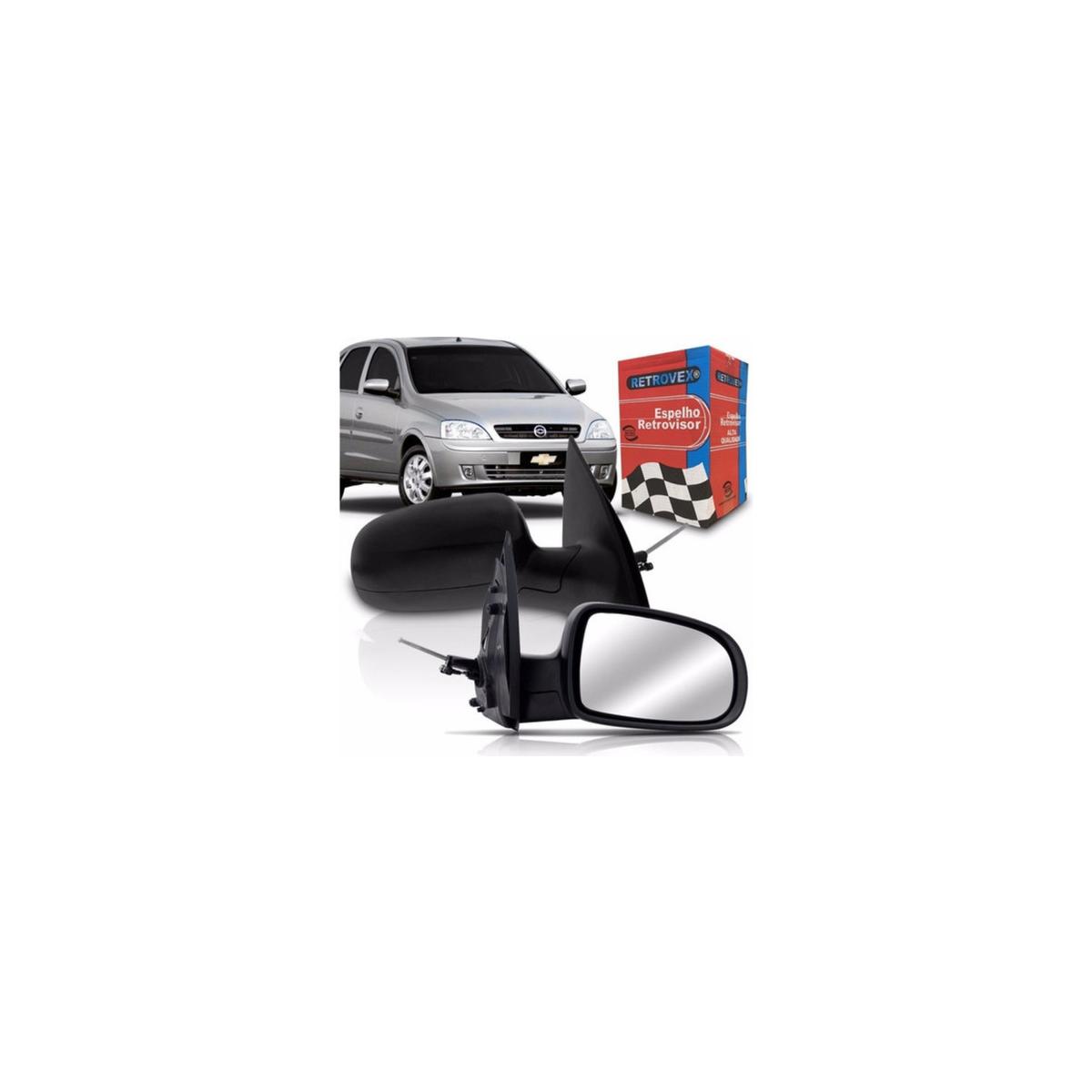 ESPELHO RETROVISOR EXTERNO ESQUERDO CORSA 2003 A 2011 (RFRX237)