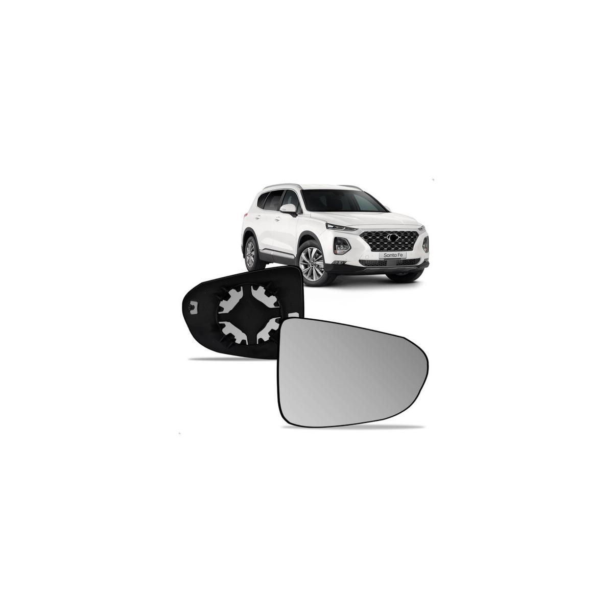 LENTE ESPELHO RETROVISOR COM BASE SANTA FE 19/20 LD (RF33402)