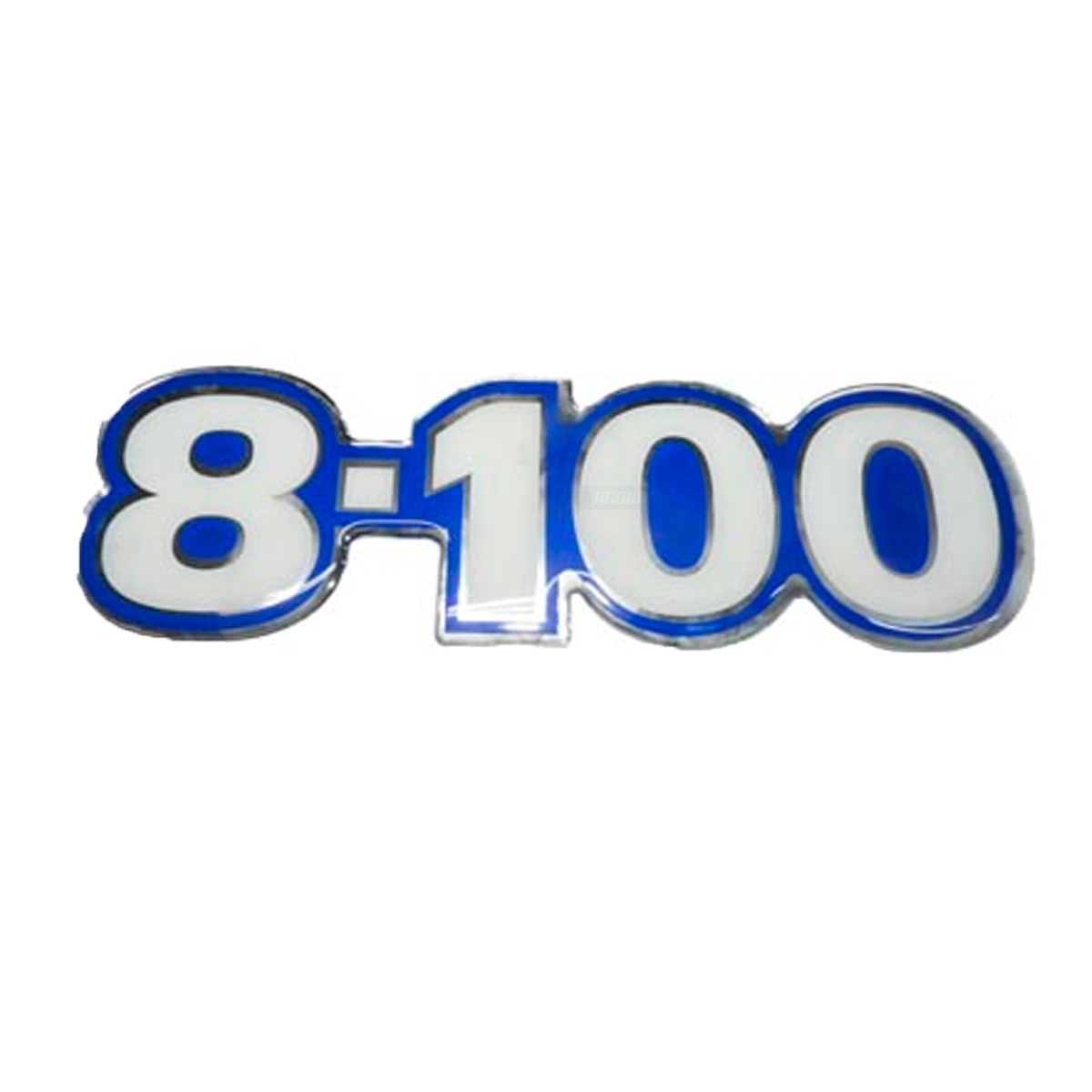 EMBLEMA FRONTAL 8-100 RESINADO COLANTE AZUL VW 8100 (VA1689F-PTO1933K)