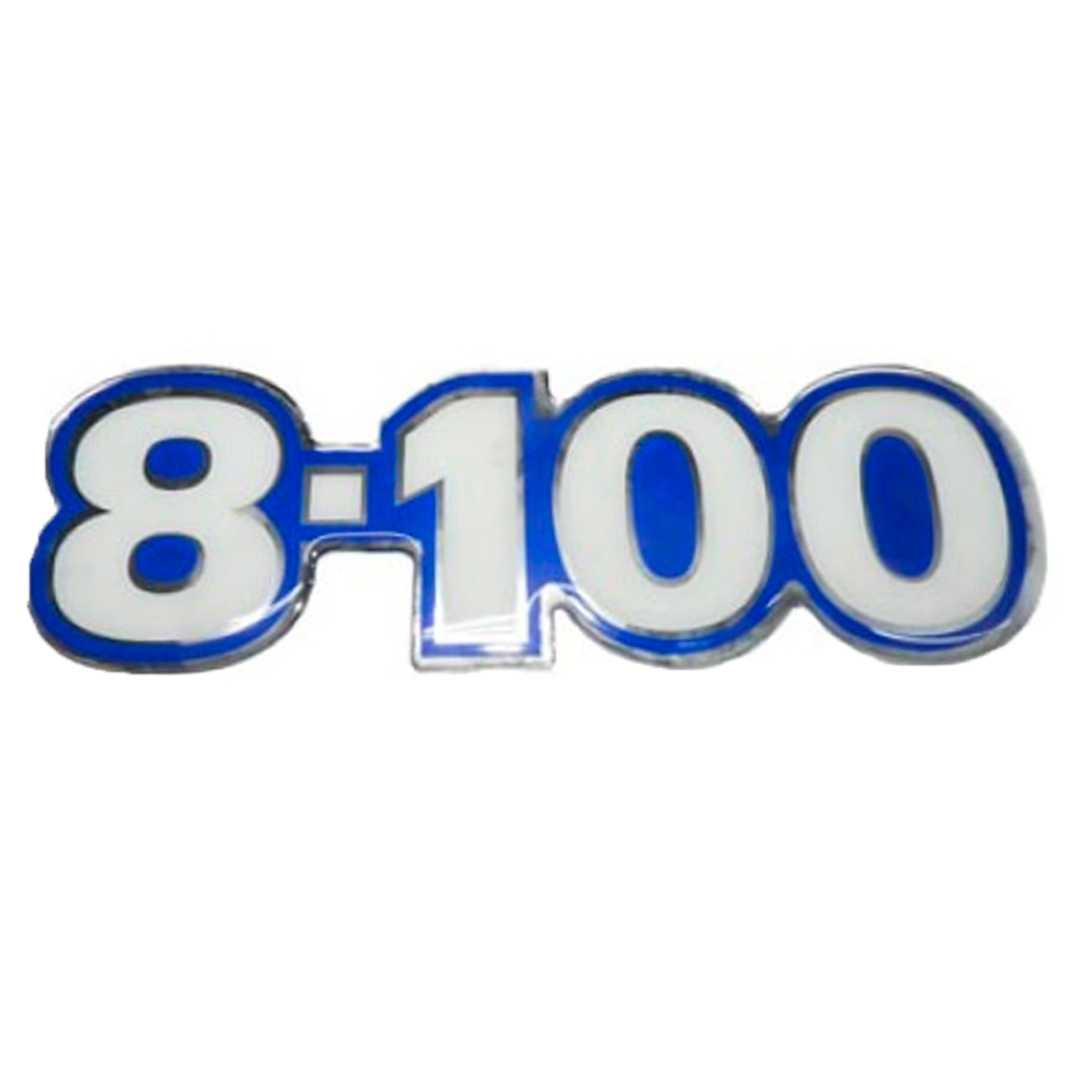 EMBLEMA COLANTE LATERAL 8-100 RESINADO AZUL VW 8100 (VA1689L-2RD853687-PTO1933U)