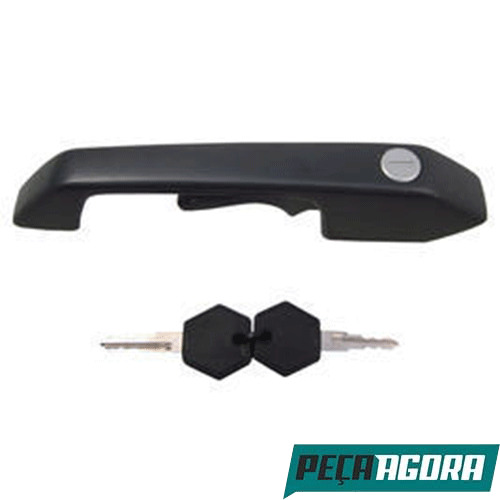 MACANETA EXTERNA PORTA LADO ESQUERDA PRETA PARA SCANIA 112 142 (296209A)