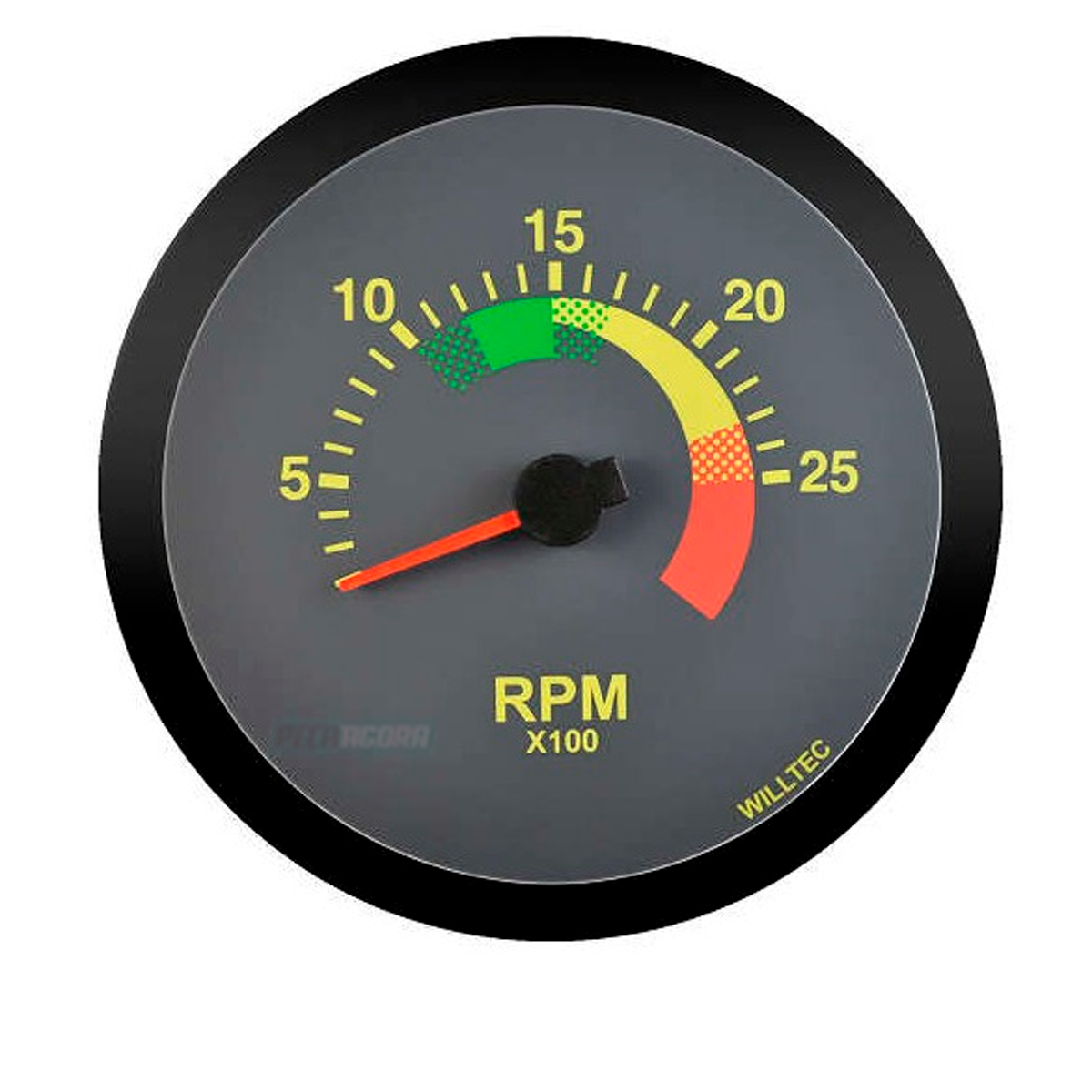 TACOMETRO 0 A 2500RPM BIVOLT MB 1620 / 1718 / 1720 CONTRAGIRO CINZA TRANSLUCIDO 