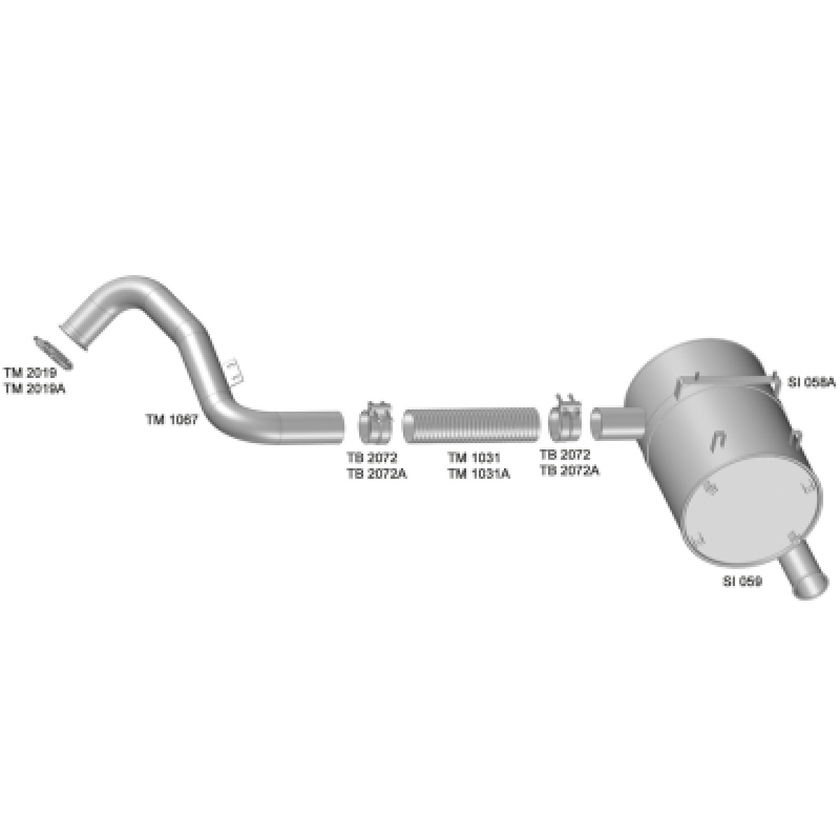SILENCIOSO ESCAPAMENTO MB 1938 1938S ATE 2002 (6934907801,)