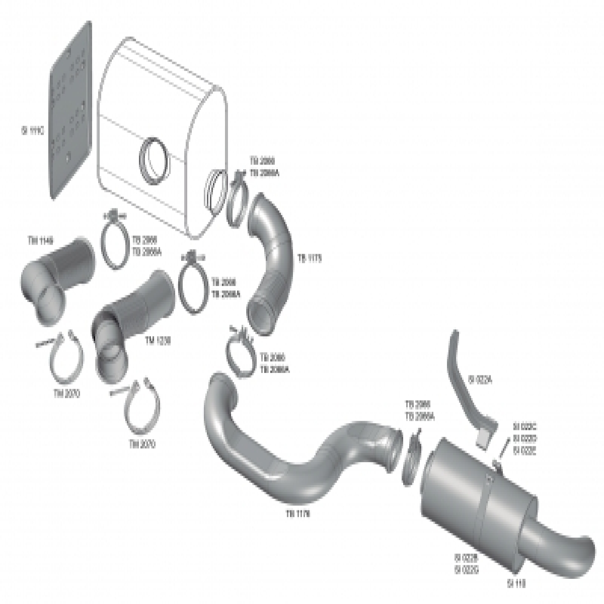 ABRACADEIRA INOX TUBO MOTOR VOLVO FH EURO 5 (21029030.)