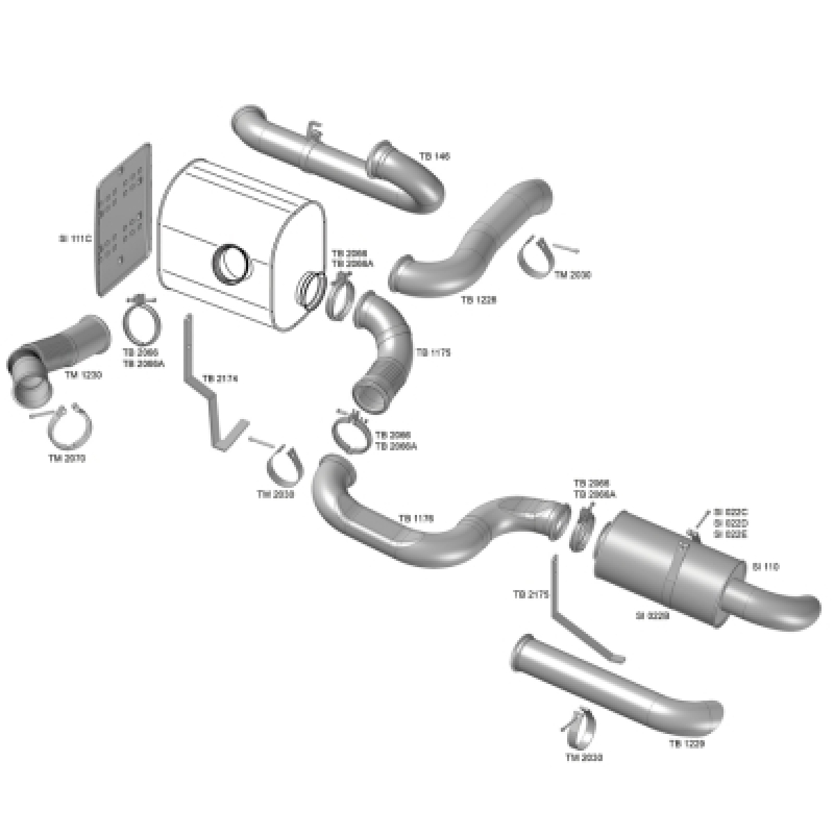 TUBO SAIDA CATAL 5 VOLVO FH 2015/.... (21489254-TB1175)