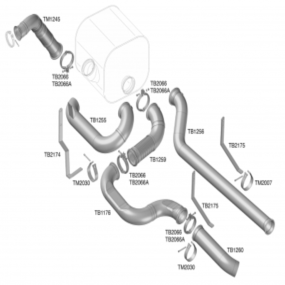 TUBO SAIDA CATALISADOR INTERMEDIARIO VOLVO FH 2015 / ... (21489247.)