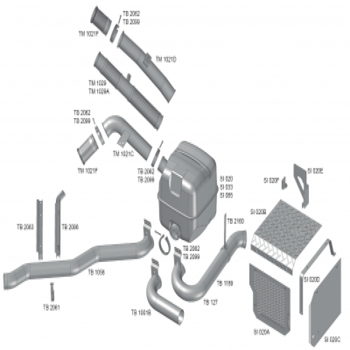 TUBO SAIDA MOTOR ESCAPAMENTO PARA SCANIA S4 S5 S6 (T R 114 320 HP 98) (1380748)