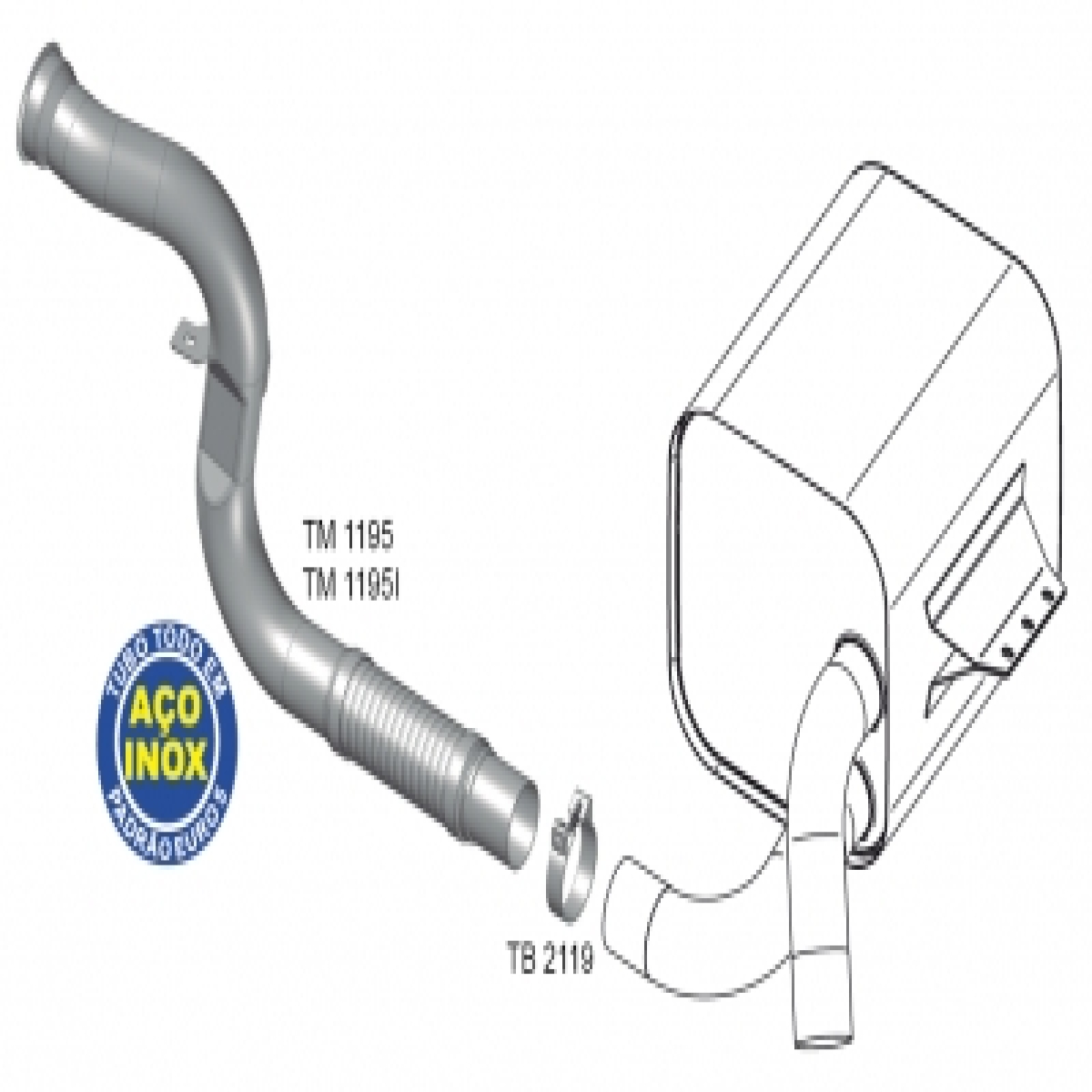 TUBO SAIDA MOTOR MERCEDES BENZ ATRON 2726/2726B/2726/1319 EURO 5 3,5'' (69349011