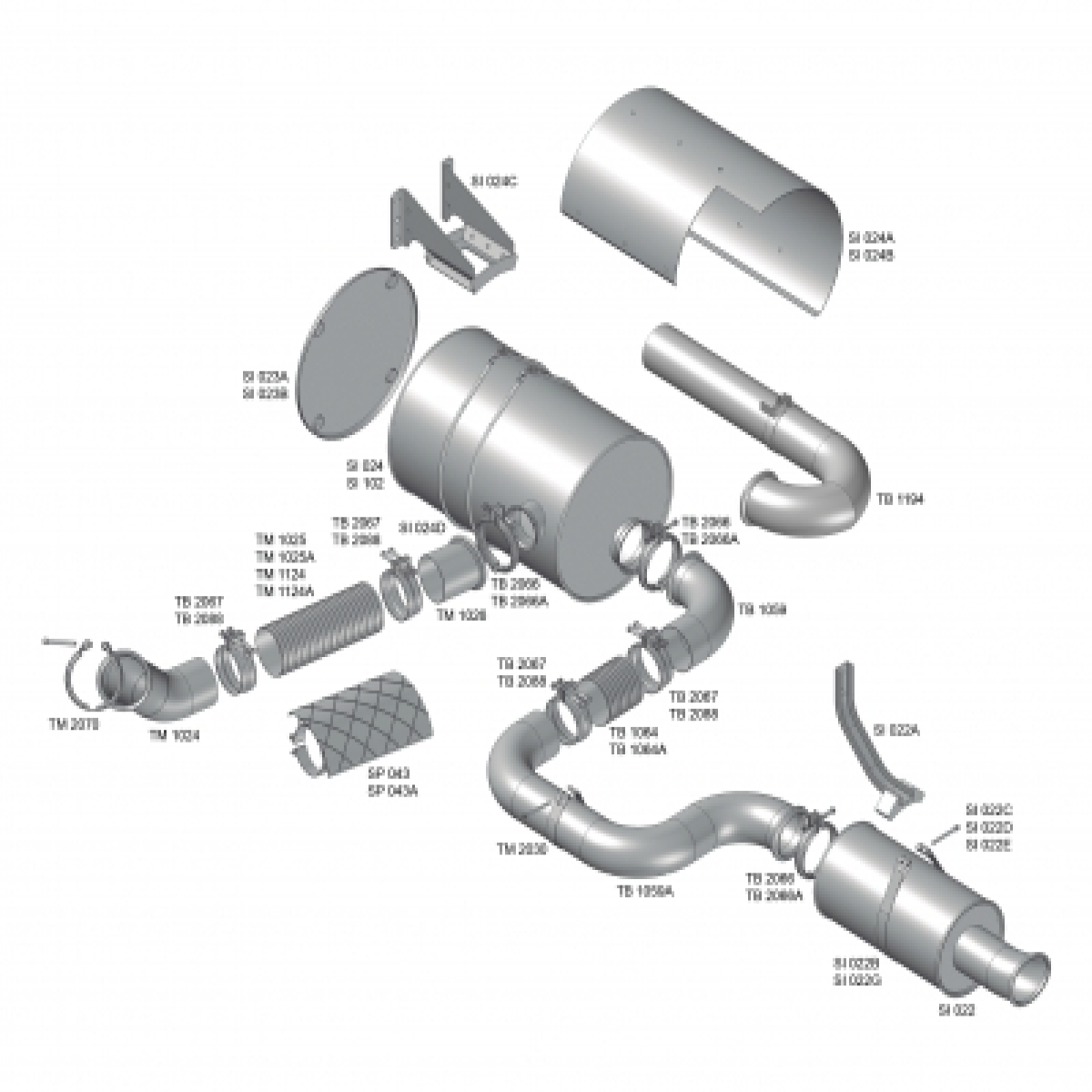 TUBO ESCAPE ENTRA NO SILENCIOSO VOLVO FH FM (1628052,)