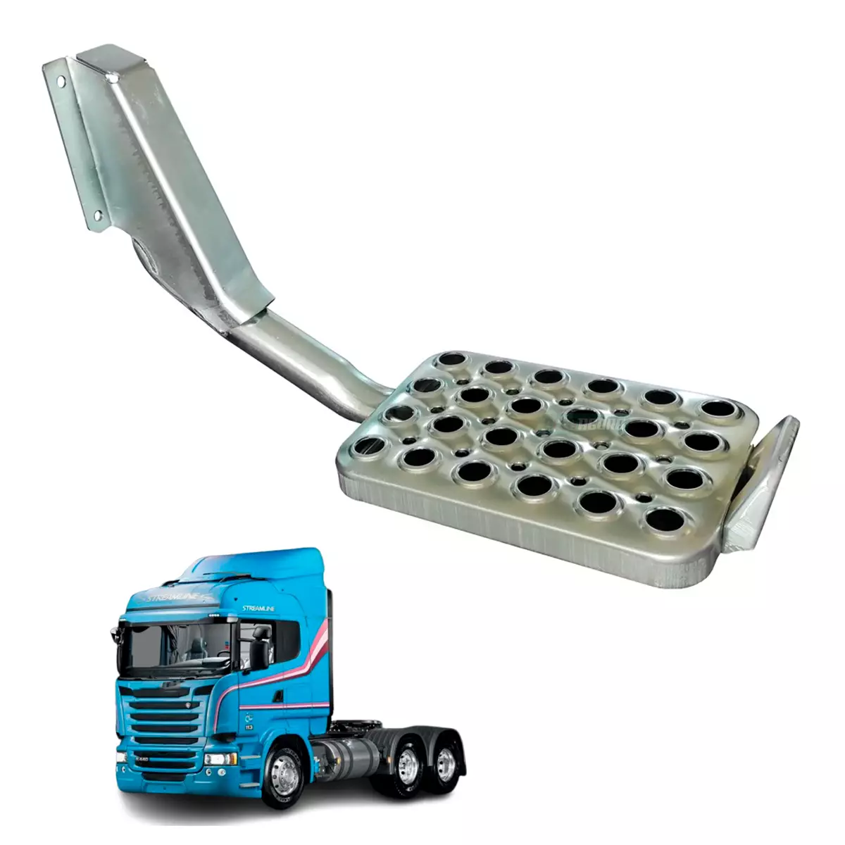 ESTRIBO COM SUPORTE DIREITO SCANIA SERIE 3 R IMPORTADO (1821)