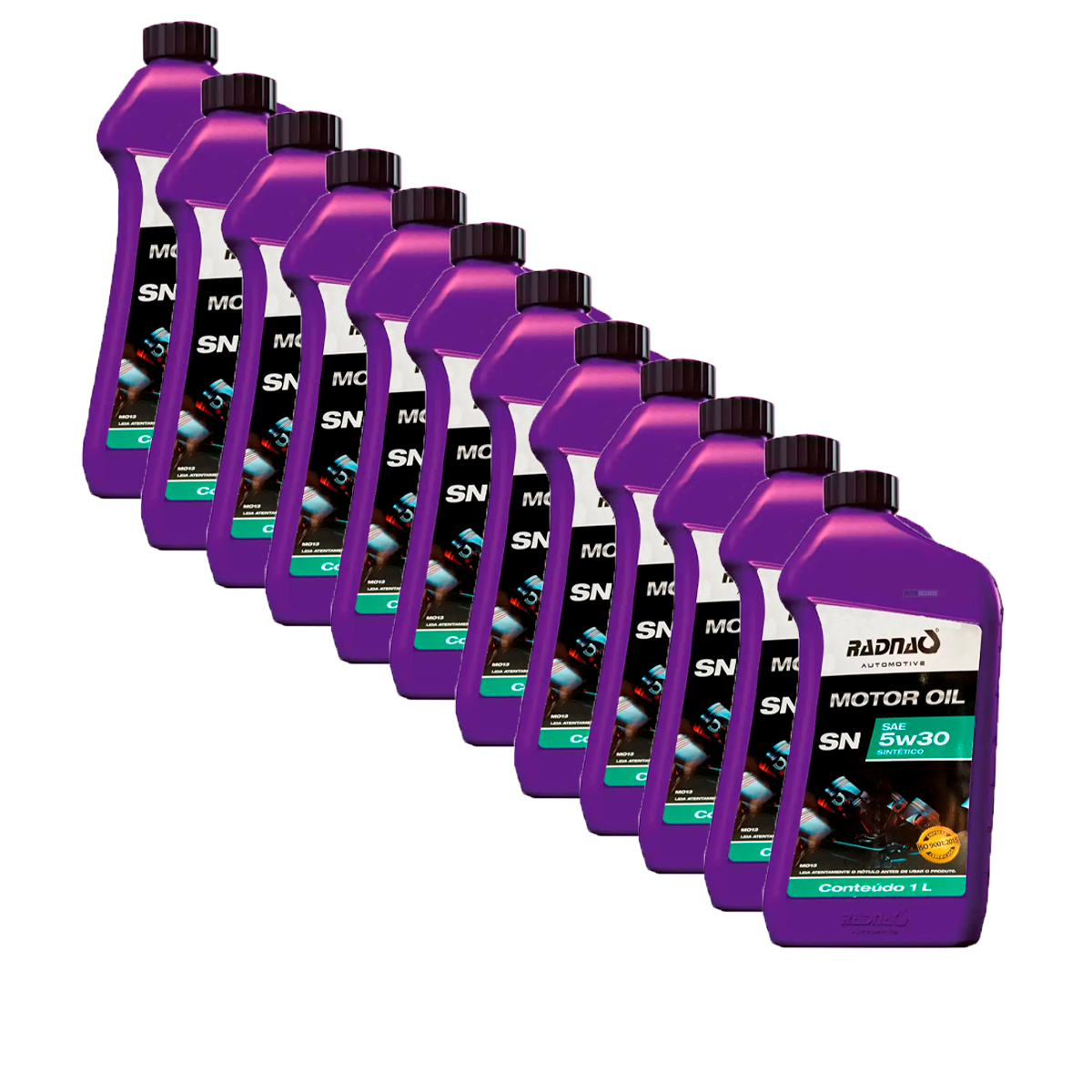 CAIXA COM 12 OLEO MOTOR 5W30 SINTETICO SN RADNAQ 1L GASOLINA ALCOOL FLEX GNV (CX