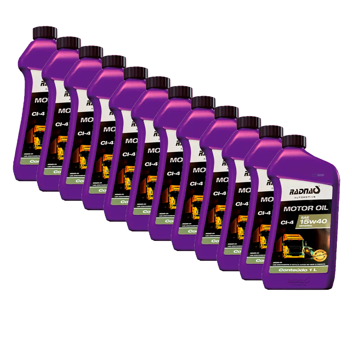 CAIXA COM 6 OLEO MOTOR DIESEL 15W40 MINERAL CI-4 RADNAQ 1L  (CX.MO22-01**6)