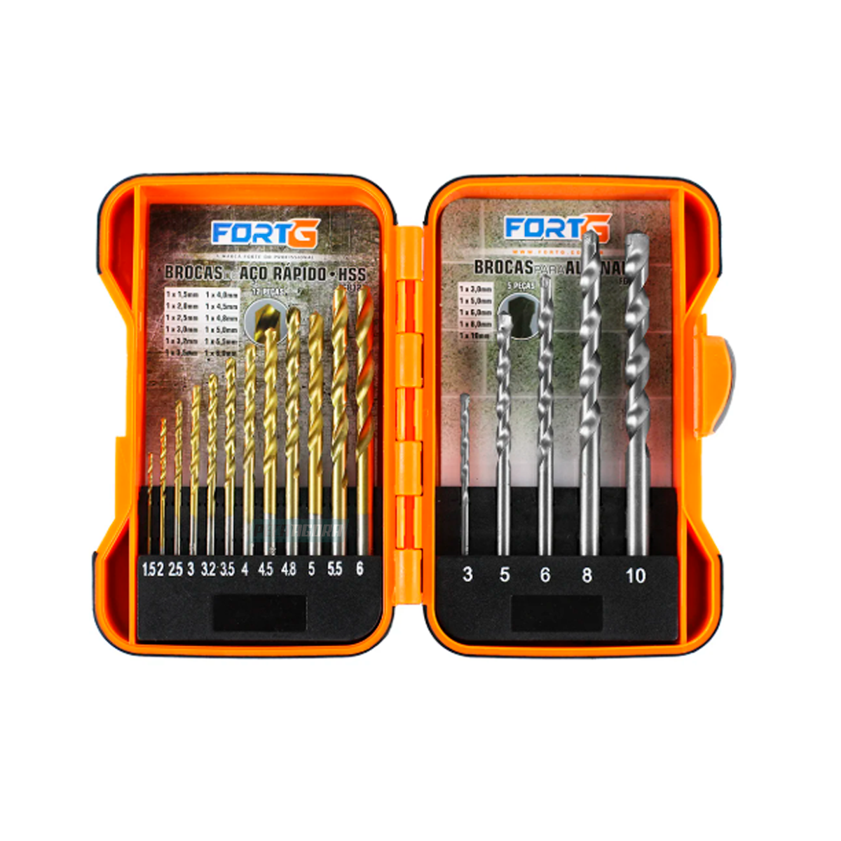 JOGO BROCAS ACO RAPIDO HSS E ALVENARIA 17 PCS (1862526 )