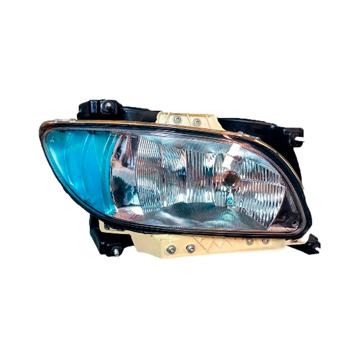 FAROL AUXILIAR DIREITO DAF XF 2021 CF 2022 COM LATERAL AZUL (1835885.)