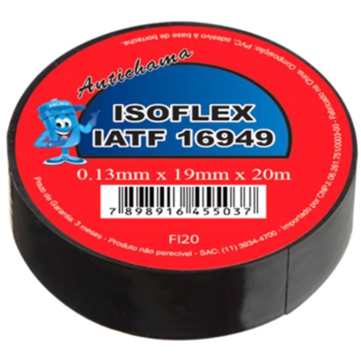 FITA ISOLANTE 20 MTS. TEXTIL PRETA (FI20T)