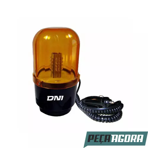 SINALIZADOR VISUAL GIROFLEX 24 LEDS AMBAR BIVOLT 12/24V COM IMA (DNI4109)