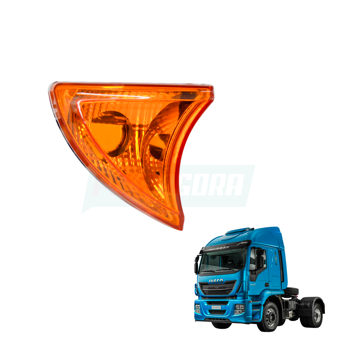 LANTERNA DO PISCA IVECO TECTOR/STRALIS AMARELA SEM SOQUETE LD PLA (42555041-5801