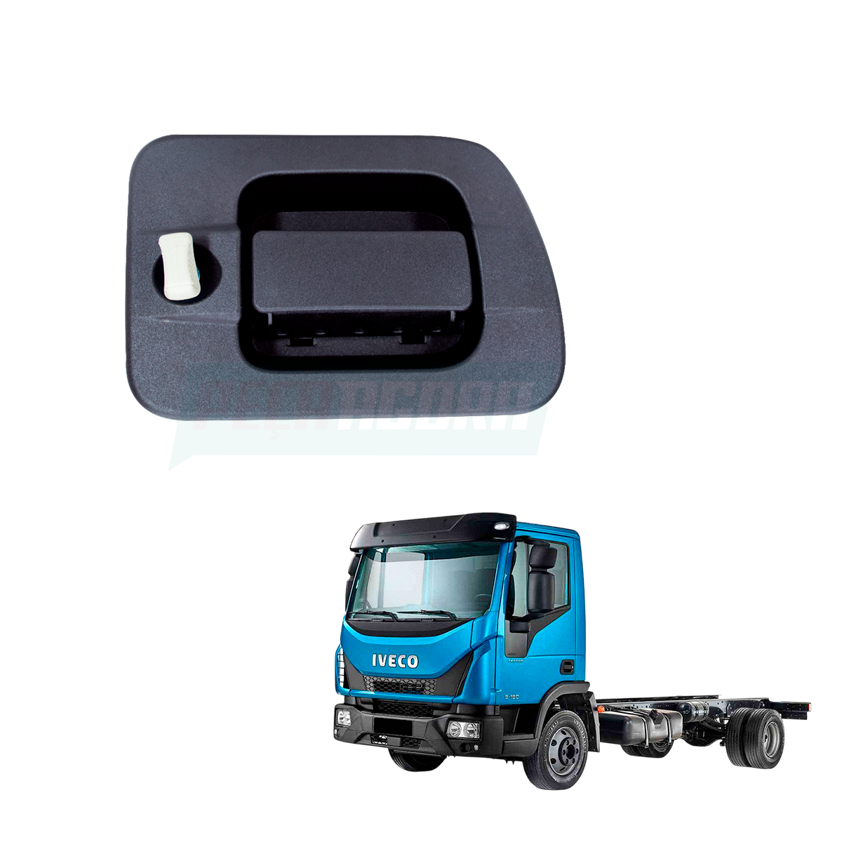 MACANETA EXTERNA DA PORTA IVECO TECTOR/STRALIS/HI-WAY COM CHAVE LE INJ (50421561