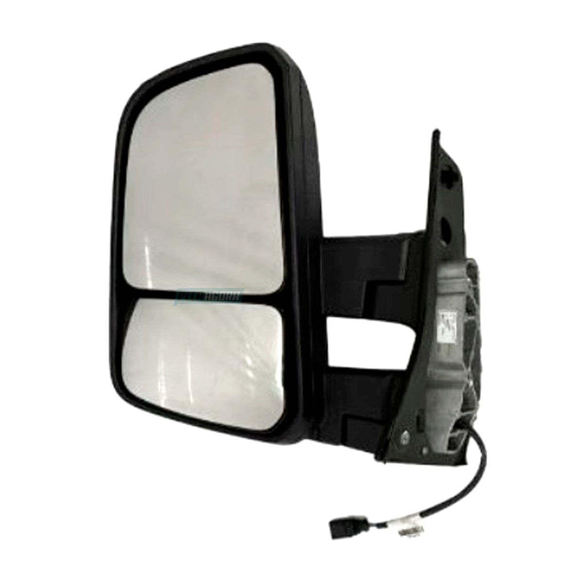 ESPELHO RETROVISOR COMPLETO ESQUERDO BRACO CURTO ELETRICO VW DELIVERY SEM DESEMB