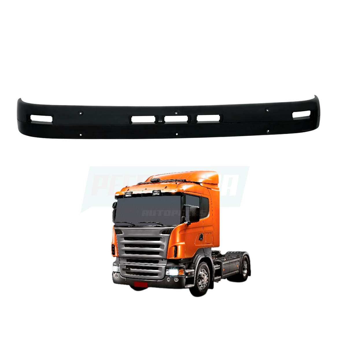 QUEBRA-SOL SCANIA SERIE 4/5 P/G ACRILICO 5 LANTERNAS ATE 2013 INJ (1430535-17694