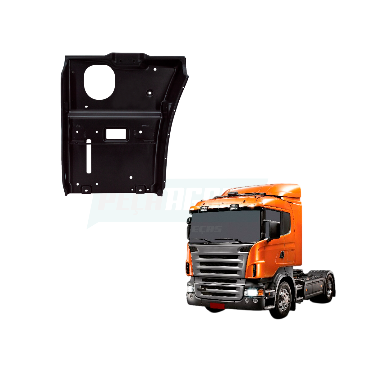 CHAPA DO ESTRIBO SCANIA SERIE 5 P/G LE MET (1498179-1854227...)