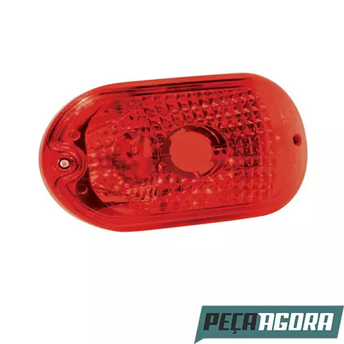 LANTERNA FREIO LENTE LISA UNIVERSAL ONIBUS VERMELHA (PL13322303)