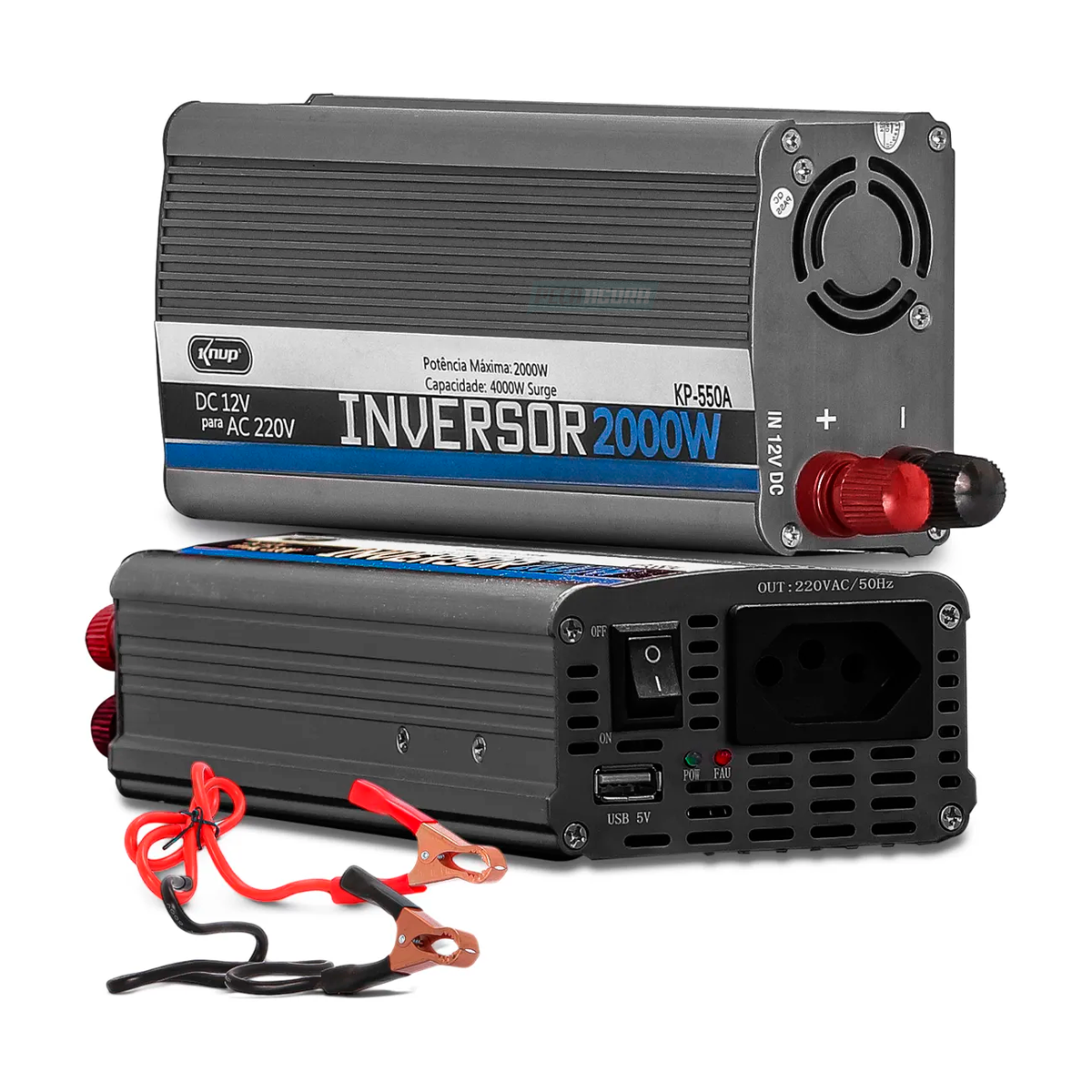 INVERSOR SENOIDAL TENSAO 12V / 220V 2000W (IN12V220V2000W)