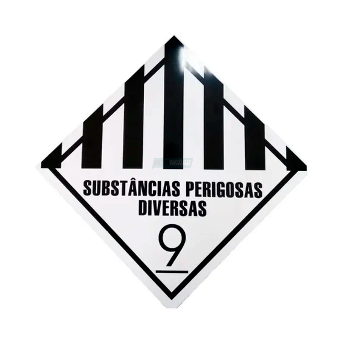 PLACA SINALIZACAO SUBSTANCIAS PERIGOSAS DIVERSAS 33X33 (0167029614)