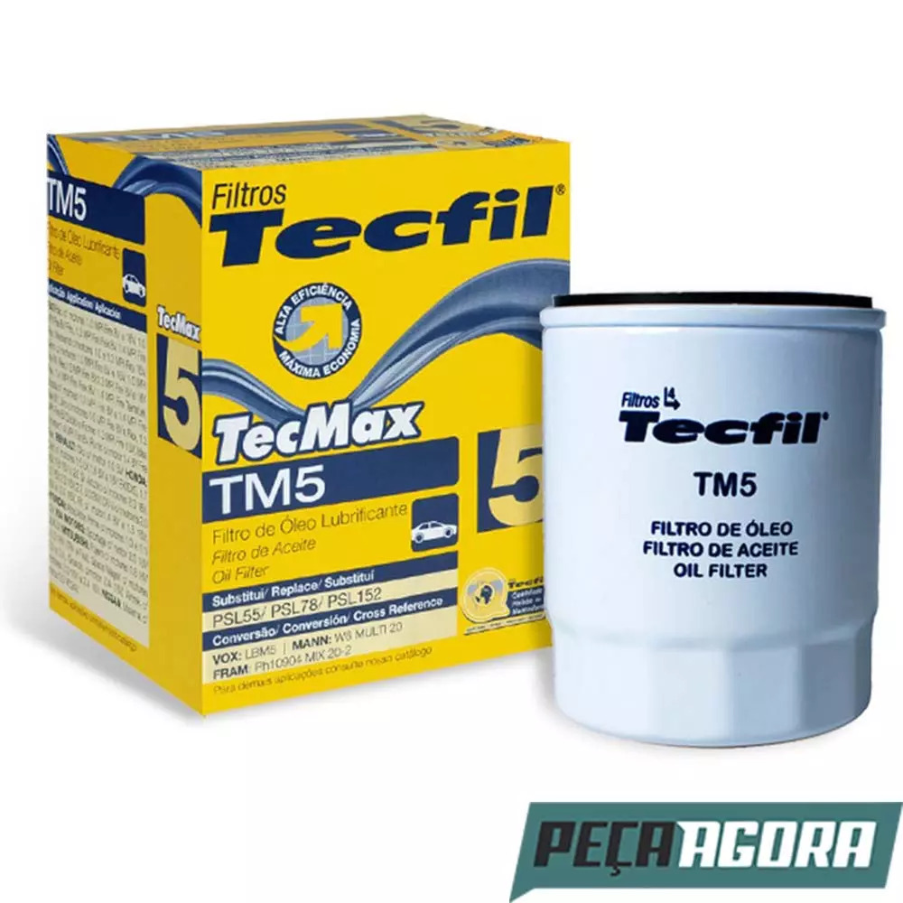 FILTRO OLEO MOTOR TM5 HONDA RENAULT FIAT FIRE HYUNDAI JAC MOTORS NISSAN KIA MITS