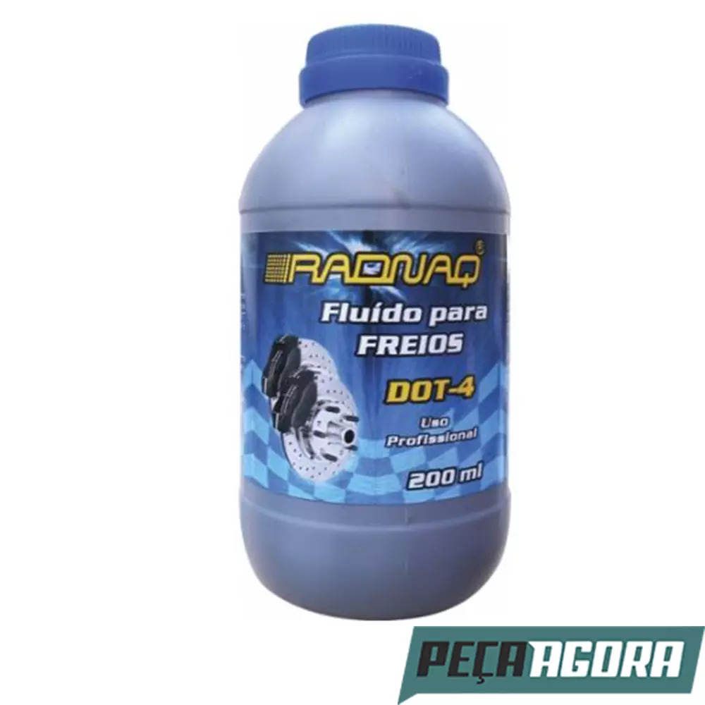 FLUIDO DE FREIO DOT4 200ML UNIVERSAL RADNAQ (RAD7040A)