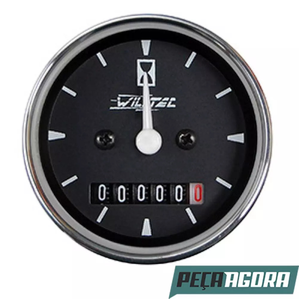 HORIMETRO 60MM COM PONTEIRO BIVOLT 12V 24V ARO CROMADO SEM AMORTECEDOR (68897876