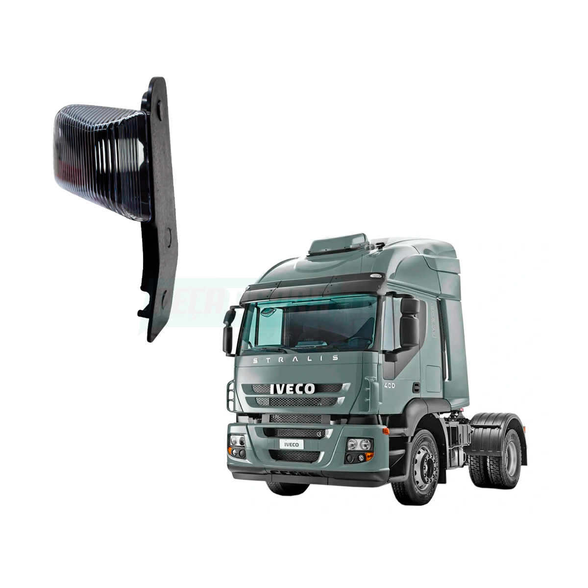 LANTERNA CRISTAL SEM SOQUETE LATERAL DO PARACHOQUE LE ACR IVECO STRALIS HI-ROAD 