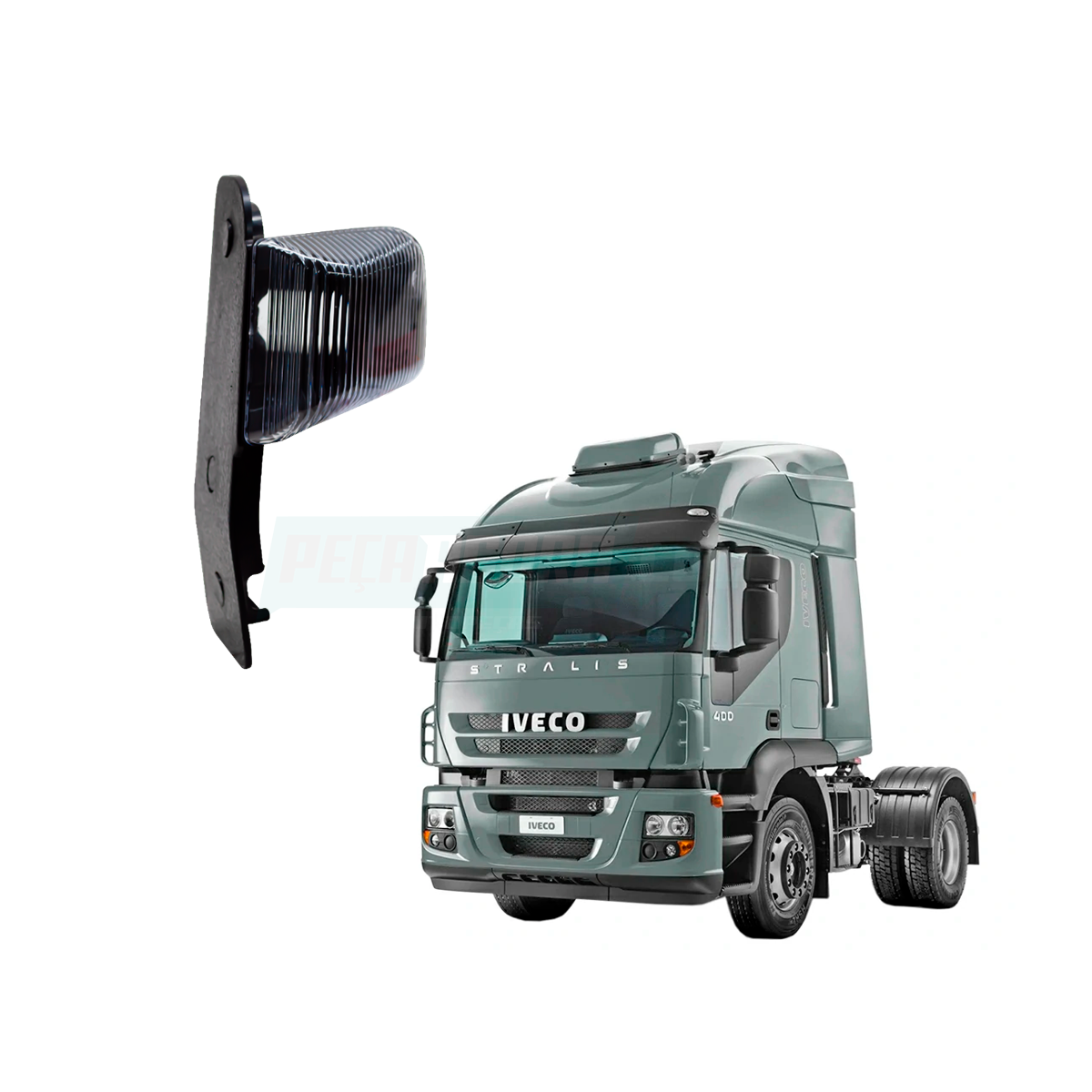 LANTERNA CRISTAL SEM SOQUETE LATERAL DO PARACHOQUE  LD ACR IVECO STRALIS HI-ROAD