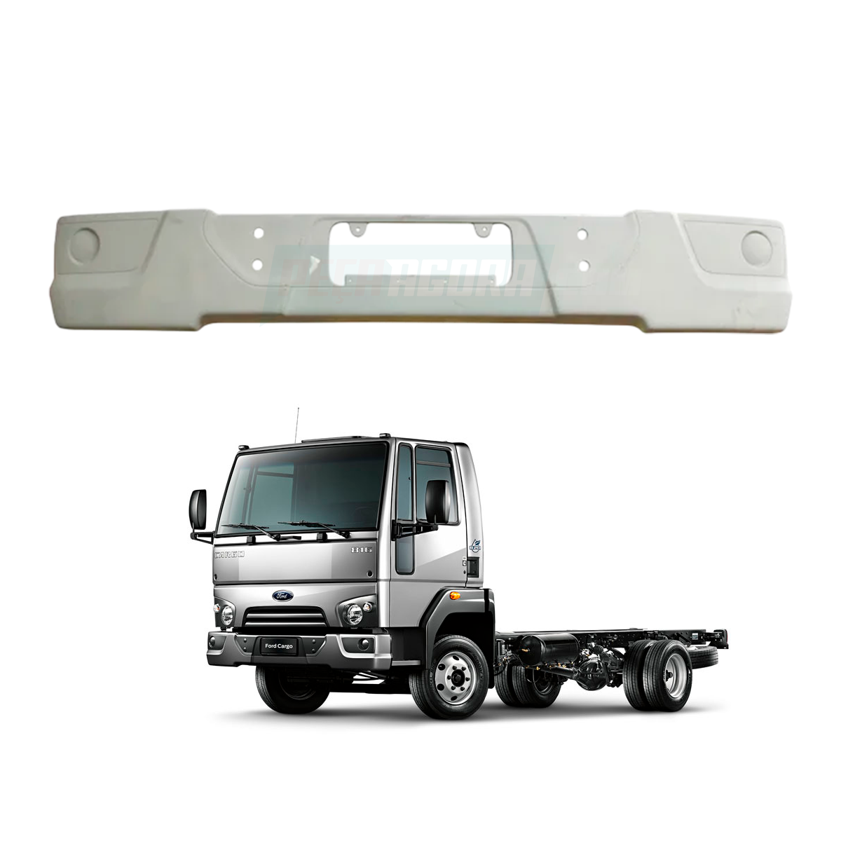 PARACHOQUE CENTRAL FORD CARGO 816S FIBRA (EC51775AAXWA-EC4517757AAXWA-P200.09)