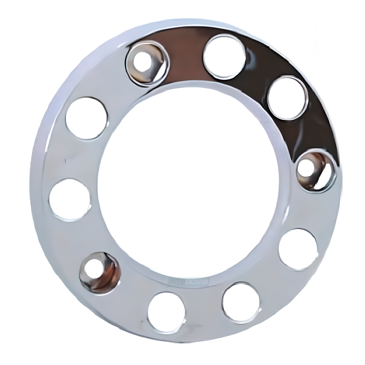 JOGO CALOTA PROTETOR DE RODA DIANTEIRA A20 A22,5 CROMADO 10 FUROS FORD CARGO IVE