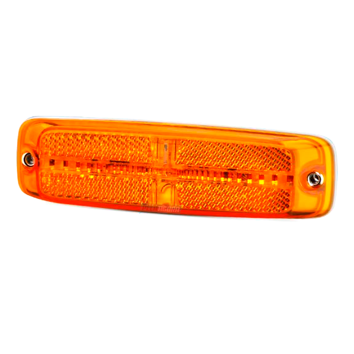 LANTERNA DE POSICAO LATERAL COM RETRORREFLETOR FIXACAO FRONTAL AMARELA MARCOPOLO