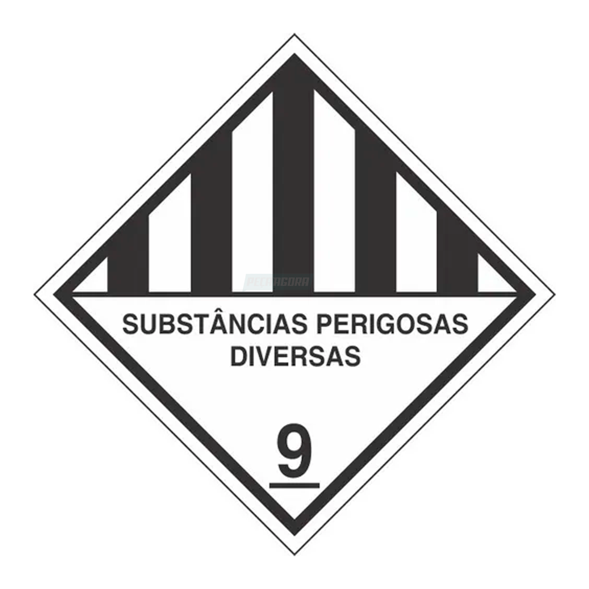 PLACA SIMBOLOGIA 9 SUBSTANCIAS PERIGOSAS 30X30 (535593206)