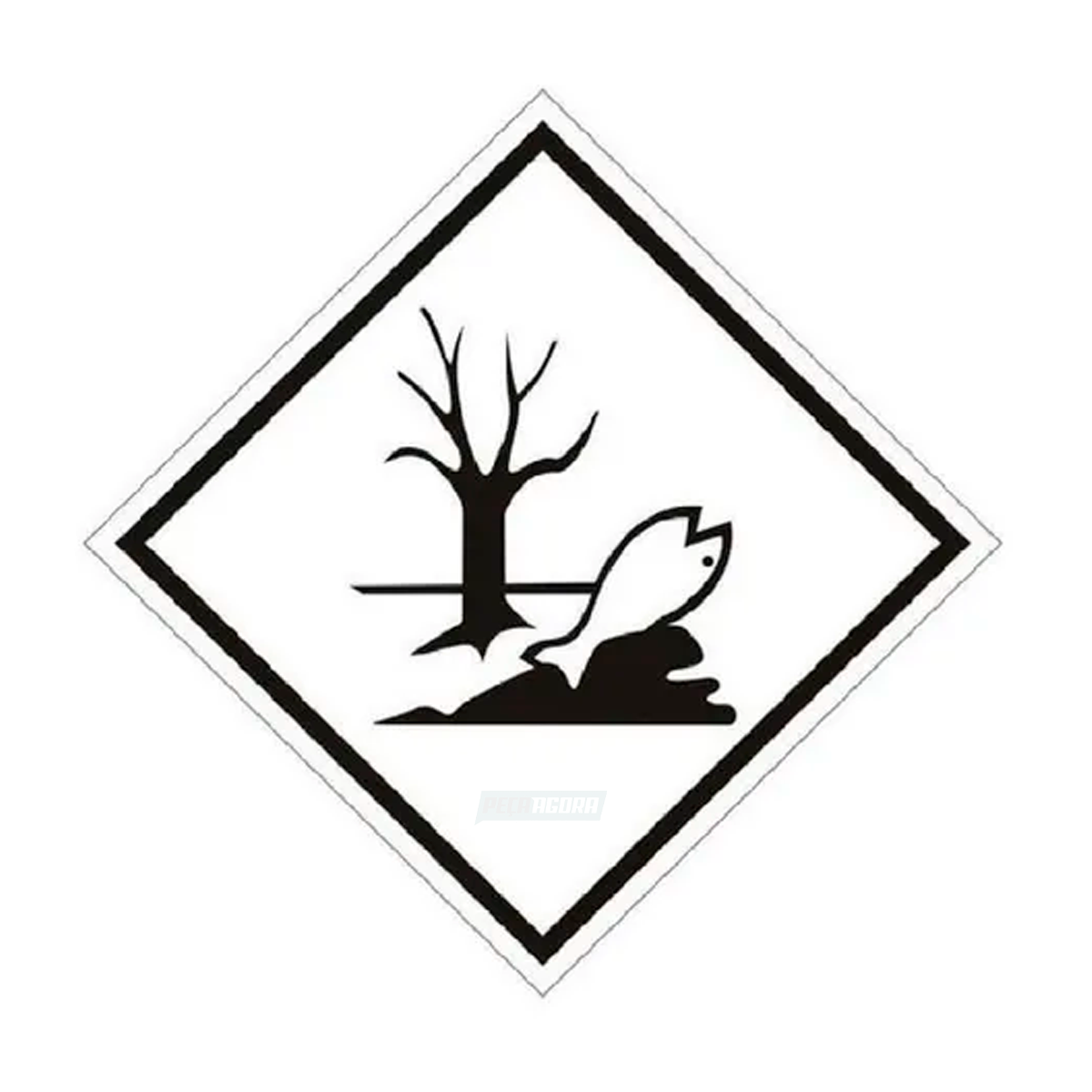 PLACA SIMBOLOGIA MEIO AMBIENTE SUBSTANCIAS PERIGOSAS 30X30 (3263634202)