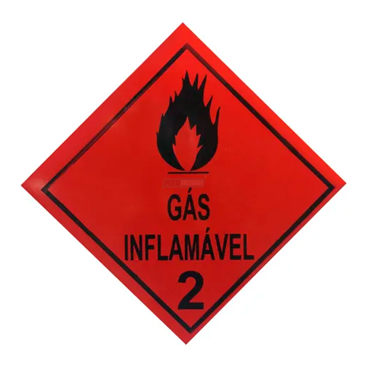 PLACA GAS INFLAMAVEL N2 SIMBOLOGIA SINALIZACAO 30X30 (0630806284)