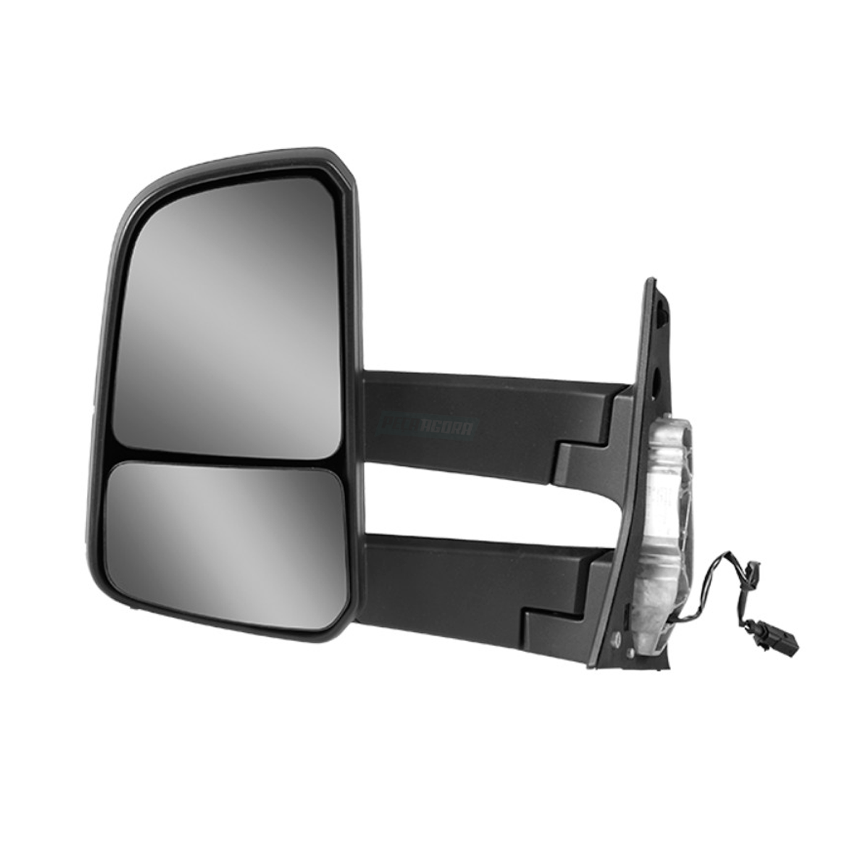 RETROVISOR COMPLETO BRACO LONGO COM REGULAGEM ELETRICA SEM DESEMBACADOR VW DELIV